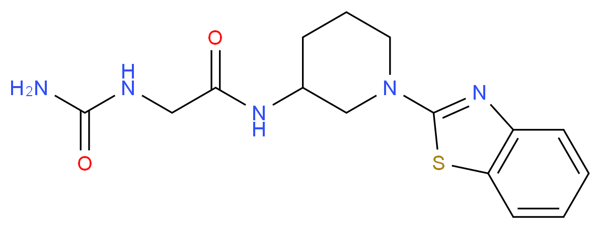 N~2~-(aminocarbonyl)-N~1~-[1-(1,3-benzothiazol-2-yl)-3-piperidinyl]glycinamide_Molecular_structure_CAS_)