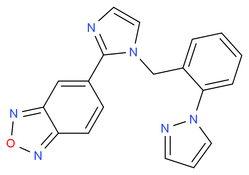 5-{1-[2-(1H-pyrazol-1-yl)benzyl]-1H-imidazol-2-yl}-2,1,3-benzoxadiazole_Molecular_structure_CAS_)