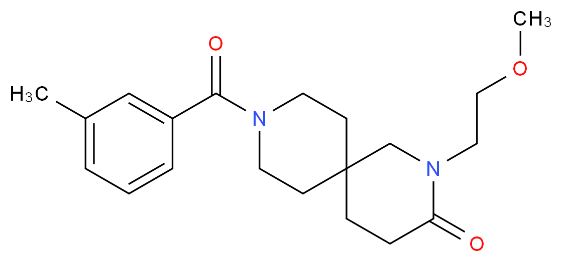 2-(2-methoxyethyl)-9-(3-methylbenzoyl)-2,9-diazaspiro[5.5]undecan-3-one_Molecular_structure_CAS_)
