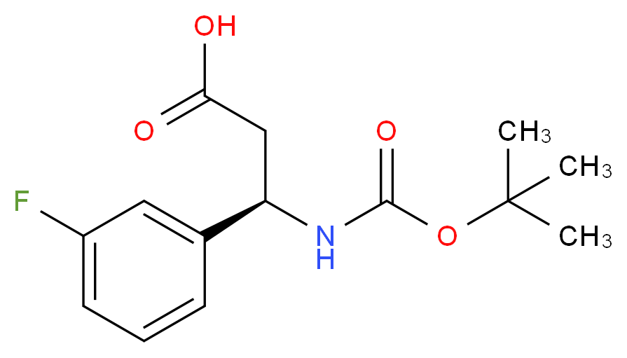 (R)-3-TERT-BUTOXYCARBONYLAMINO-3-(3-FLUORO-PHENYL)-PROPIONIC ACID_Molecular_structure_CAS_500789-04-8)