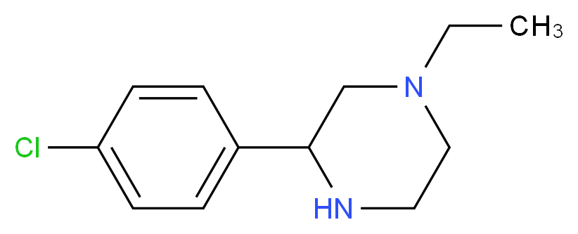 3-(4-chlorophenyl)-1-ethylpiperazine_Molecular_structure_CAS_)