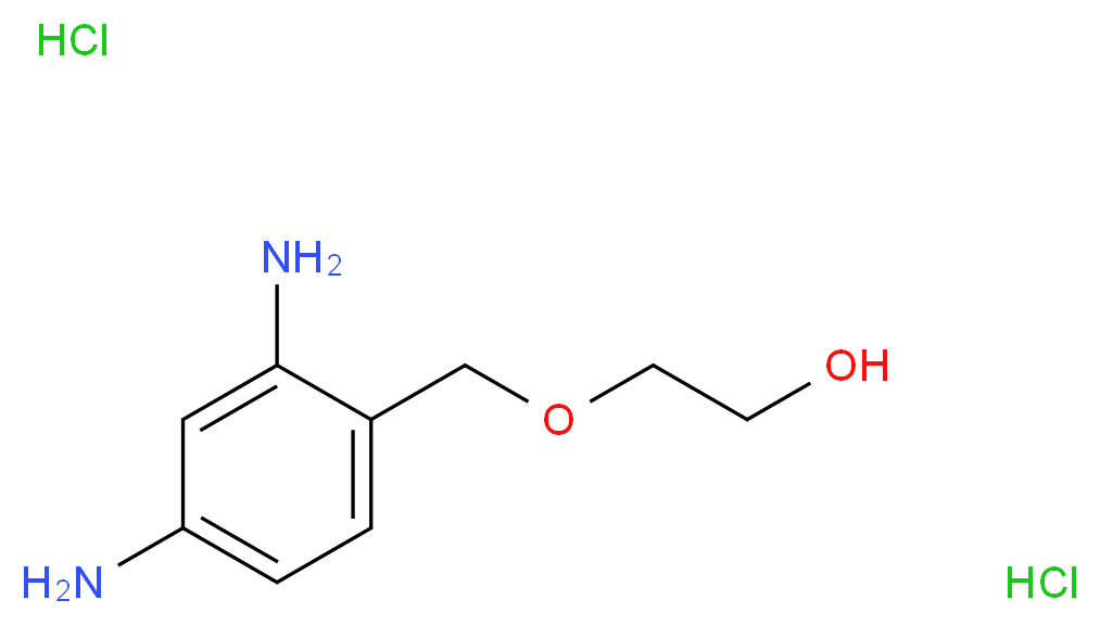 2-((2,4-Diaminobenzyl)oxy)ethanol dihydrochloride_Molecular_structure_CAS_1215419-42-3)