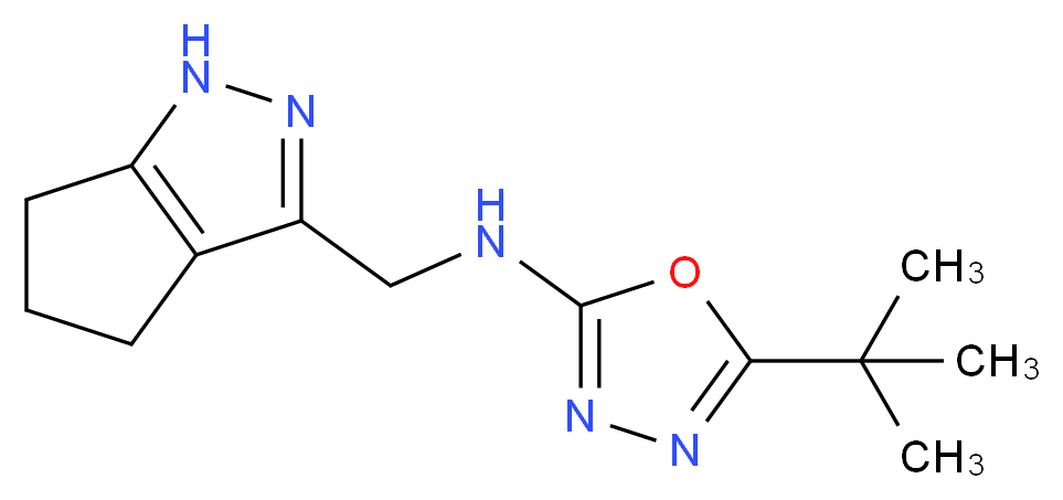 5-tert-butyl-N-(1,4,5,6-tetrahydrocyclopenta[c]pyrazol-3-ylmethyl)-1,3,4-oxadiazol-2-amine_Molecular_structure_CAS_)