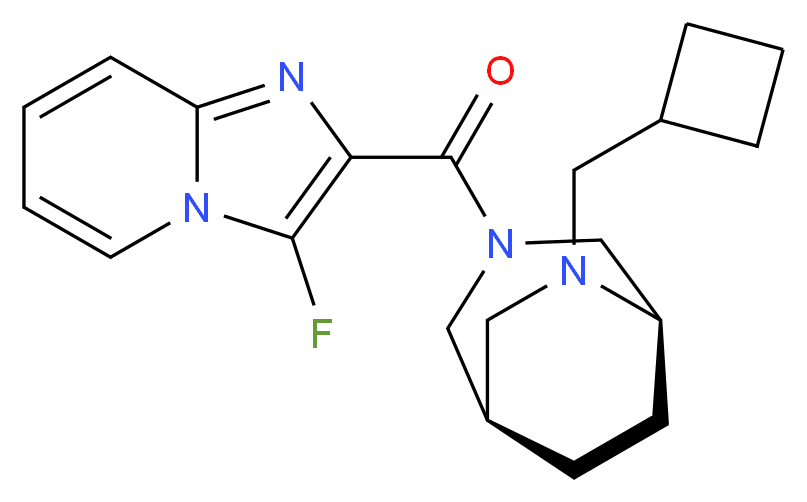 2-{[(1R*,5R*)-6-(cyclobutylmethyl)-3,6-diazabicyclo[3.2.2]non-3-yl]carbonyl}-3-fluoroimidazo[1,2-a]pyridine_Molecular_structure_CAS_)
