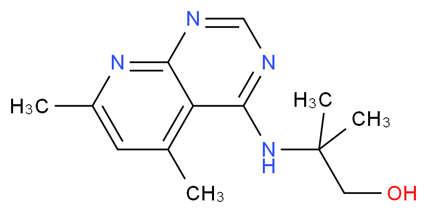 2-[(5,7-dimethylpyrido[2,3-d]pyrimidin-4-yl)amino]-2-methylpropan-1-ol_Molecular_structure_CAS_)