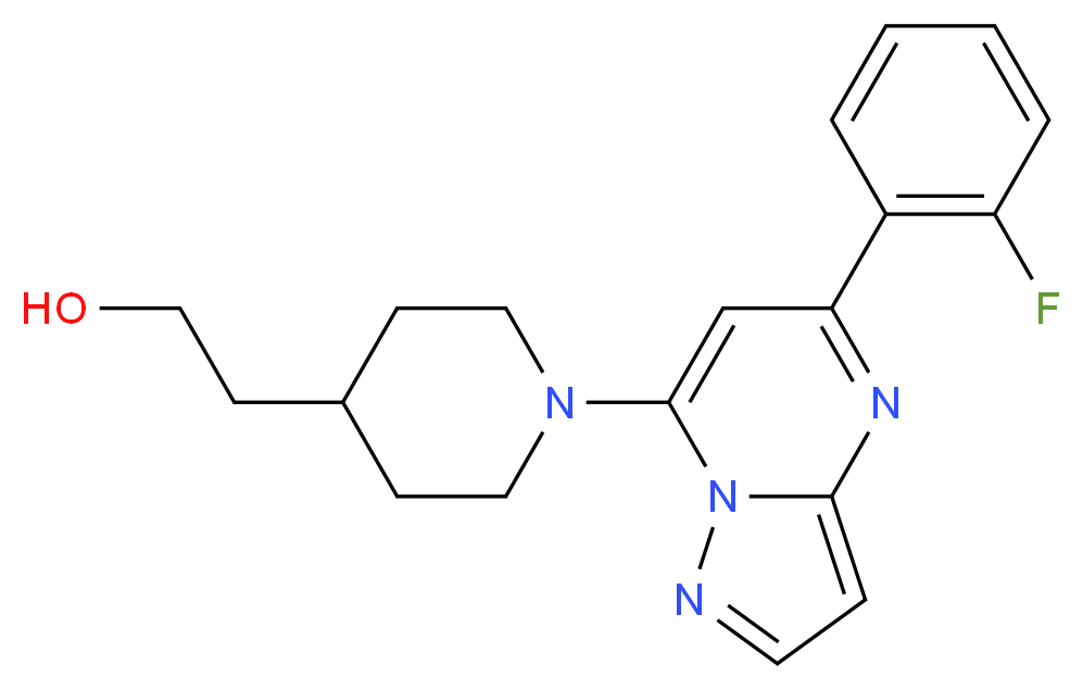 2-{1-[5-(2-fluorophenyl)pyrazolo[1,5-a]pyrimidin-7-yl]-4-piperidinyl}ethanol_Molecular_structure_CAS_)