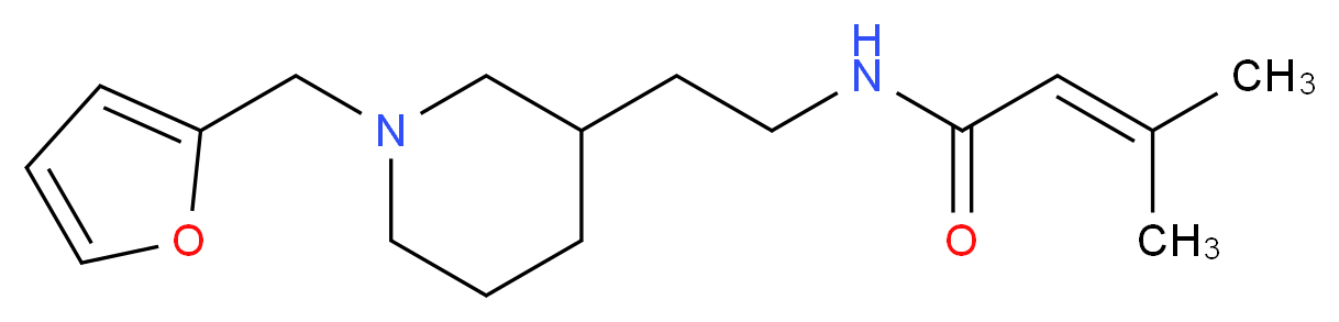N-{2-[1-(2-furylmethyl)piperidin-3-yl]ethyl}-3-methylbut-2-enamide_Molecular_structure_CAS_)