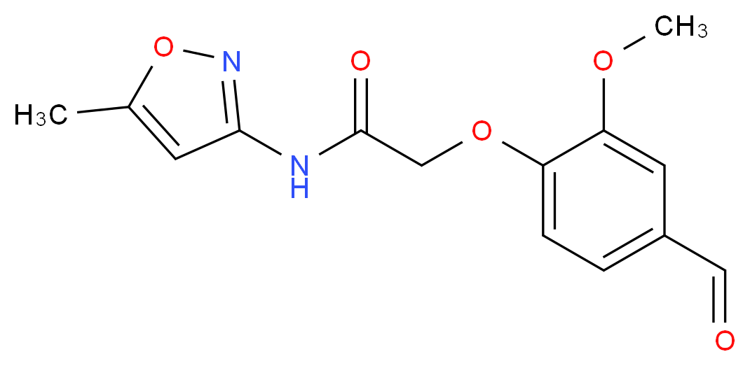 2-(4-formyl-2-methoxyphenoxy)-N-(5-methylisoxazol-3-yl)acetamide_Molecular_structure_CAS_)