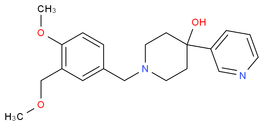 1-[4-methoxy-3-(methoxymethyl)benzyl]-4-pyridin-3-ylpiperidin-4-ol_Molecular_structure_CAS_)