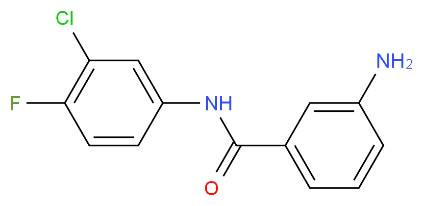 3-Amino-N-(3-chloro-4-fluorophenyl)benzamide_Molecular_structure_CAS_)