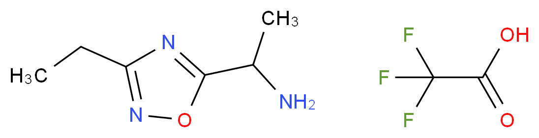 1-(3-Ethyl-1,2,4-oxadiazol-5-yl)ethanamine trifluoroacetate_Molecular_structure_CAS_)