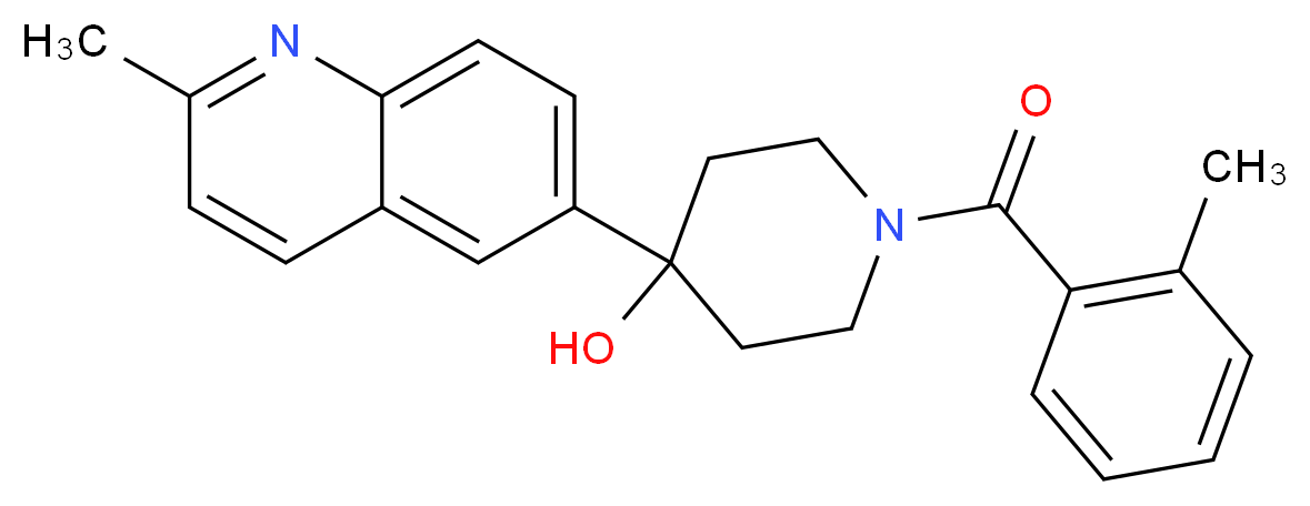 1-(2-methylbenzoyl)-4-(2-methylquinolin-6-yl)piperidin-4-ol_Molecular_structure_CAS_)