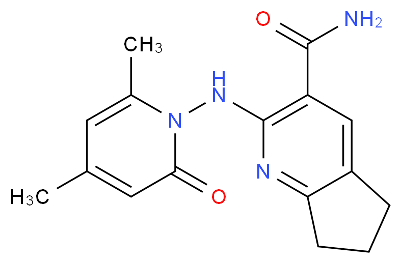 2-[(4,6-dimethyl-2-oxo-1(2H)-pyridinyl)amino]-6,7-dihydro-5H-cyclopenta[b]pyridine-3-carboxamide_Molecular_structure_CAS_)