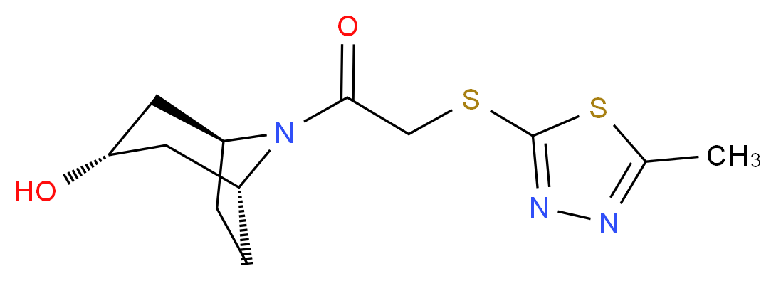 (3-endo)-8-{[(5-methyl-1,3,4-thiadiazol-2-yl)thio]acetyl}-8-azabicyclo[3.2.1]octan-3-ol_Molecular_structure_CAS_)
