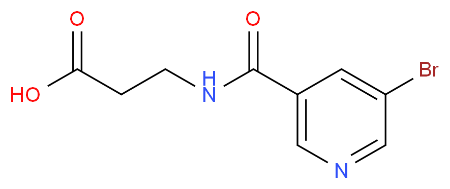 3-[(5-Bromo-pyridine-3-carbonyl)-amino]-propionic acid_Molecular_structure_CAS_332874-04-1)