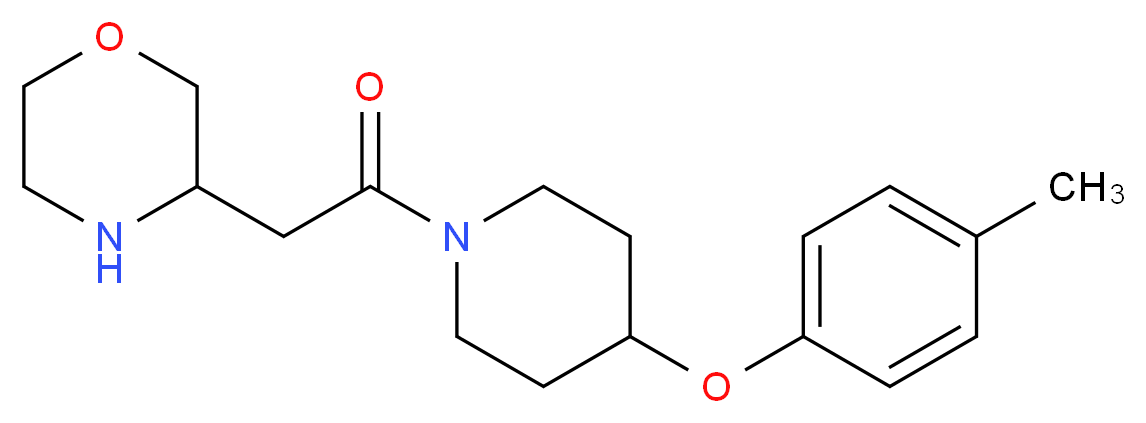 3-{2-[4-(4-methylphenoxy)-1-piperidinyl]-2-oxoethyl}morpholine_Molecular_structure_CAS_)
