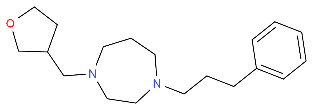 1-(3-phenylpropyl)-4-(tetrahydro-3-furanylmethyl)-1,4-diazepane_Molecular_structure_CAS_)