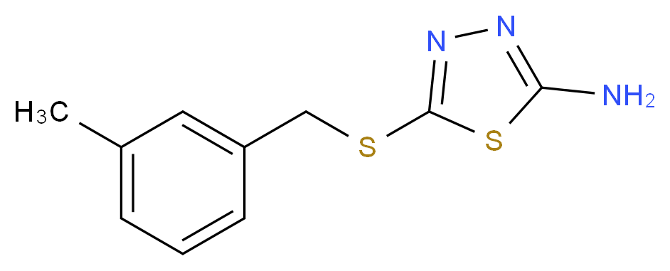 5-[(3-Methylbenzyl)sulfanyl]-1,3,4-thiadiazol-2-ylamine_Molecular_structure_CAS_)