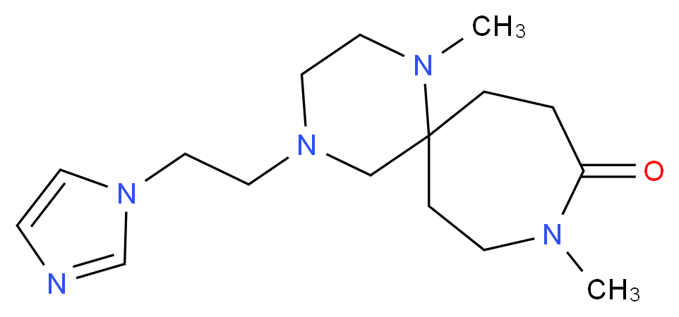 4-[2-(1H-imidazol-1-yl)ethyl]-1,9-dimethyl-1,4,9-triazaspiro[5.6]dodecan-10-one_Molecular_structure_CAS_)