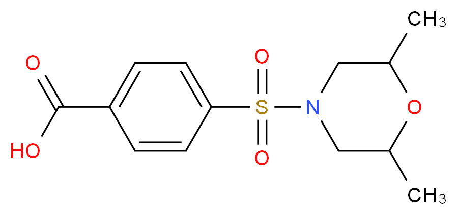 4-(2,6-Dimethyl-morpholine-4-sulfonyl)-benzoic acid_Molecular_structure_CAS_)