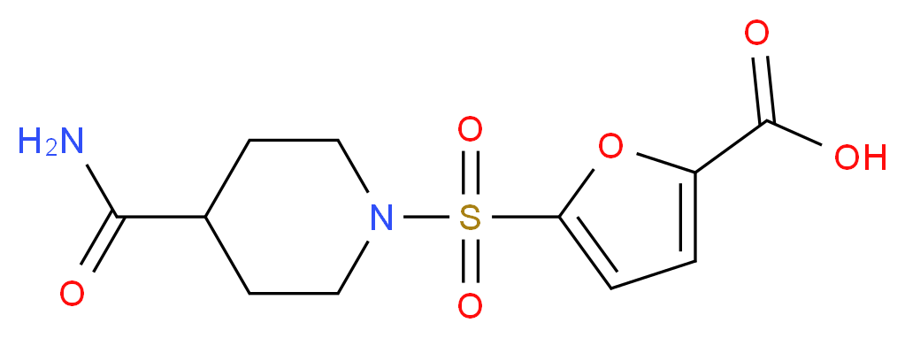 5-{[4-(aminocarbonyl)piperidin-1-yl]sulfonyl}-2-furoic acid_Molecular_structure_CAS_)
