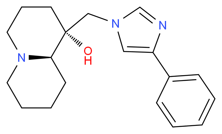 (1R,9aR)-1-[(4-phenyl-1H-imidazol-1-yl)methyl]octahydro-2H-quinolizin-1-ol_Molecular_structure_CAS_)