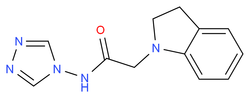 2-(2,3-dihydro-1H-indol-1-yl)-N-4H-1,2,4-triazol-4-ylacetamide_Molecular_structure_CAS_)
