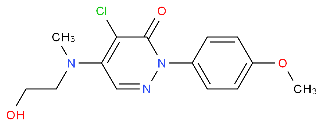 4-Chloro-5-[(2-hydroxyethyl)(methyl)amino]-2-(4-methoxyphenyl)-3(2H)-pyridazinone_Molecular_structure_CAS_)