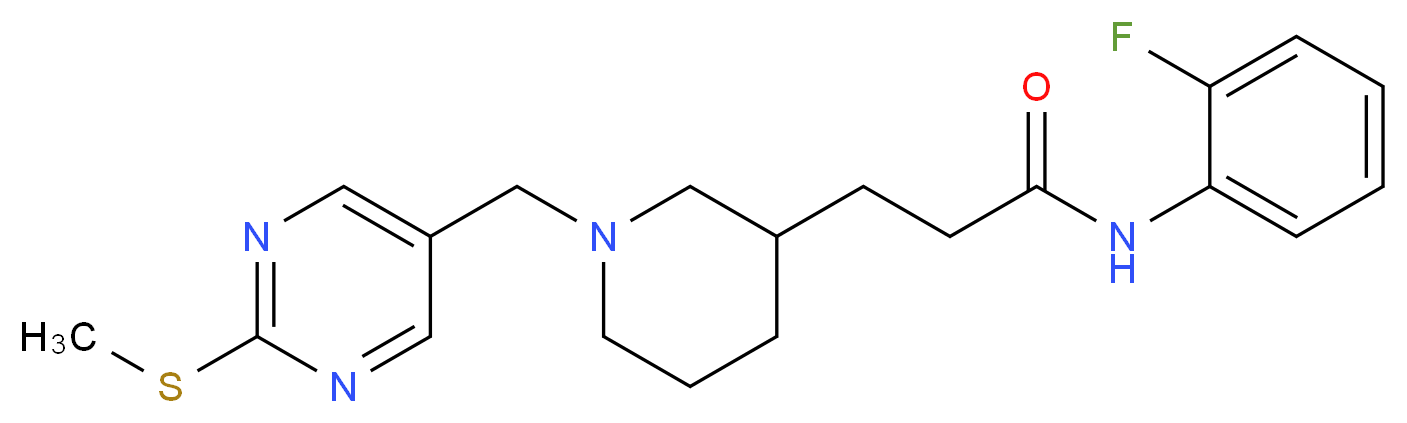 N-(2-fluorophenyl)-3-(1-{[2-(methylthio)-5-pyrimidinyl]methyl}-3-piperidinyl)propanamide_Molecular_structure_CAS_)
