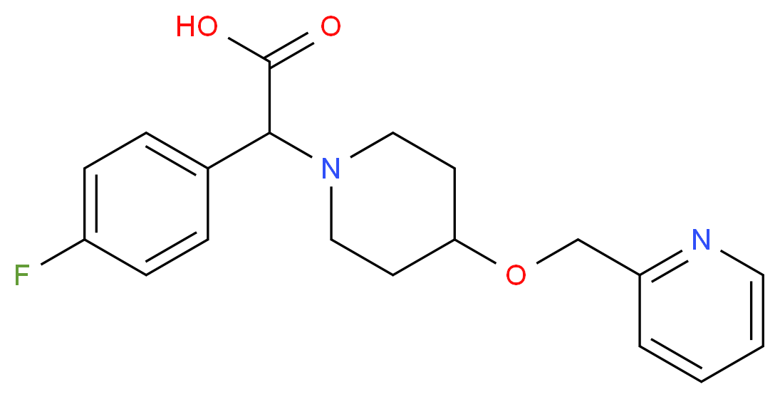 (4-fluorophenyl)[4-(pyridin-2-ylmethoxy)piperidin-1-yl]acetic acid_Molecular_structure_CAS_)