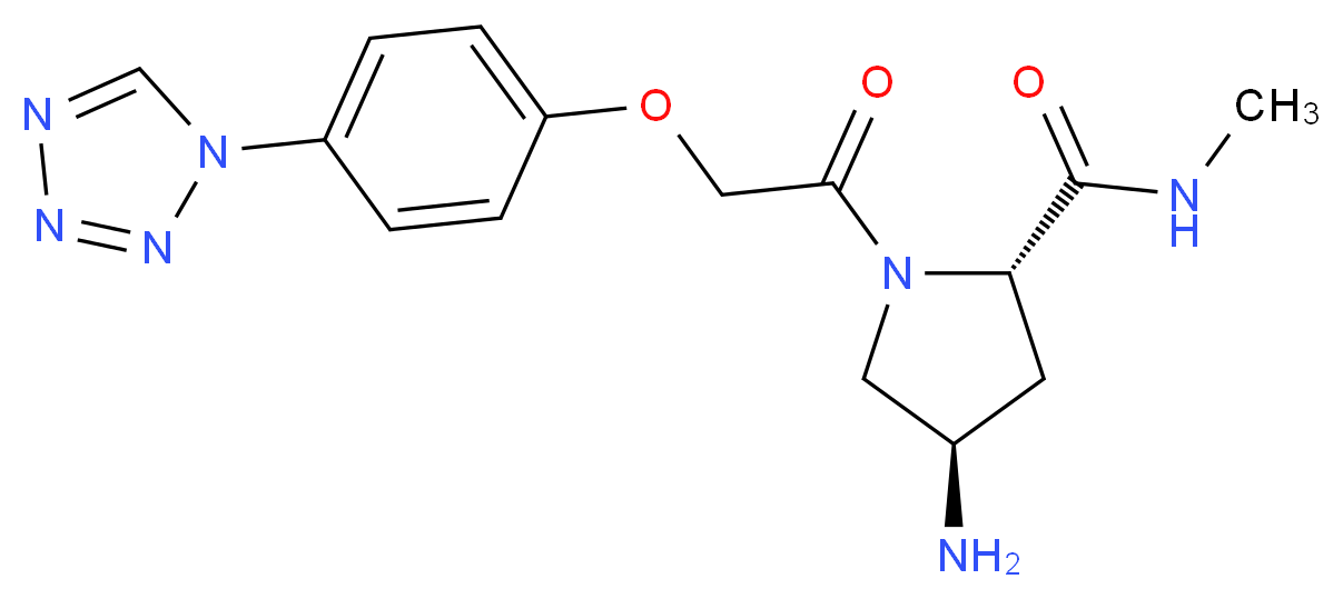 (4R)-4-amino-N-methyl-1-{[4-(1H-tetrazol-1-yl)phenoxy]acetyl}-L-prolinamide_Molecular_structure_CAS_)