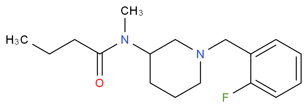 N-[1-(2-fluorobenzyl)-3-piperidinyl]-N-methylbutanamide_Molecular_structure_CAS_)