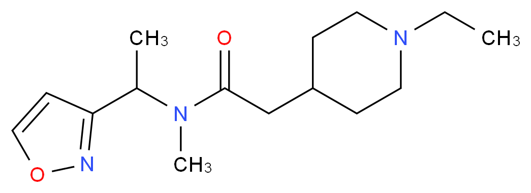 2-(1-ethyl-4-piperidinyl)-N-[1-(3-isoxazolyl)ethyl]-N-methylacetamide_Molecular_structure_CAS_)