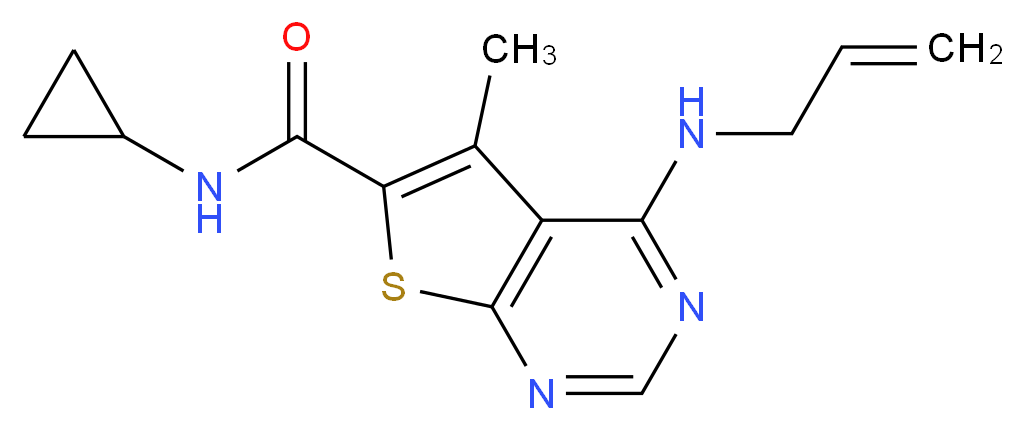 4-(allylamino)-N-cyclopropyl-5-methylthieno[2,3-d]pyrimidine-6-carboxamide_Molecular_structure_CAS_)