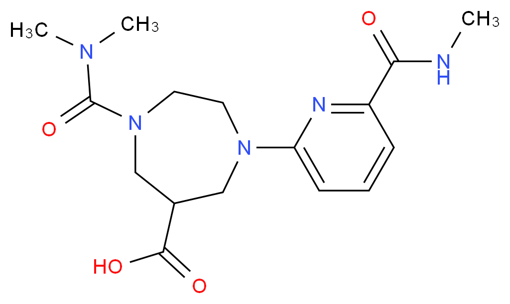 1-[(dimethylamino)carbonyl]-4-{6-[(methylamino)carbonyl]pyridin-2-yl}-1,4-diazepane-6-carboxylic acid_Molecular_structure_CAS_)
