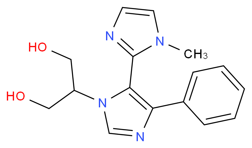 2-(1-methyl-5'-phenyl-1H,3'H-2,4'-biimidazol-3'-yl)propane-1,3-diol_Molecular_structure_CAS_)
