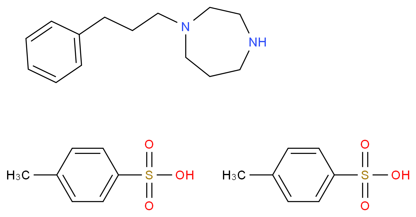 1-(3-Phenylpropyl)-1,4-diazepane bis(p-toluenesulfonate)_Molecular_structure_CAS_)