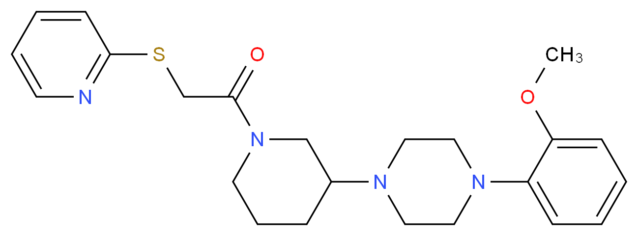 1-(2-methoxyphenyl)-4-{1-[(2-pyridinylthio)acetyl]-3-piperidinyl}piperazine_Molecular_structure_CAS_)