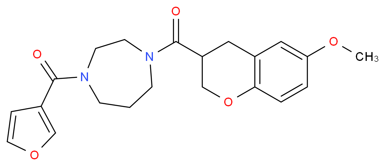 1-(3-furoyl)-4-[(6-methoxy-3,4-dihydro-2H-chromen-3-yl)carbonyl]-1,4-diazepane_Molecular_structure_CAS_)