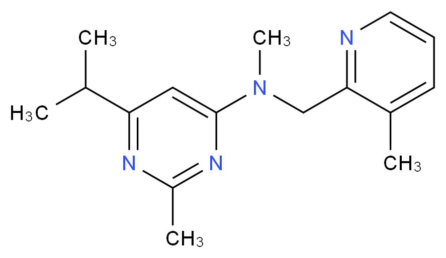 6-isopropyl-N,2-dimethyl-N-[(3-methylpyridin-2-yl)methyl]pyrimidin-4-amine_Molecular_structure_CAS_)