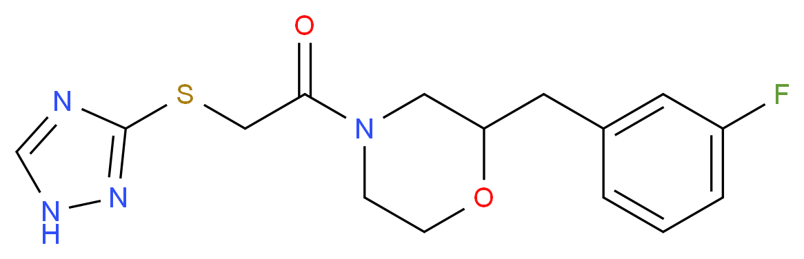 2-(3-fluorobenzyl)-4-[(1H-1,2,4-triazol-3-ylthio)acetyl]morpholine_Molecular_structure_CAS_)