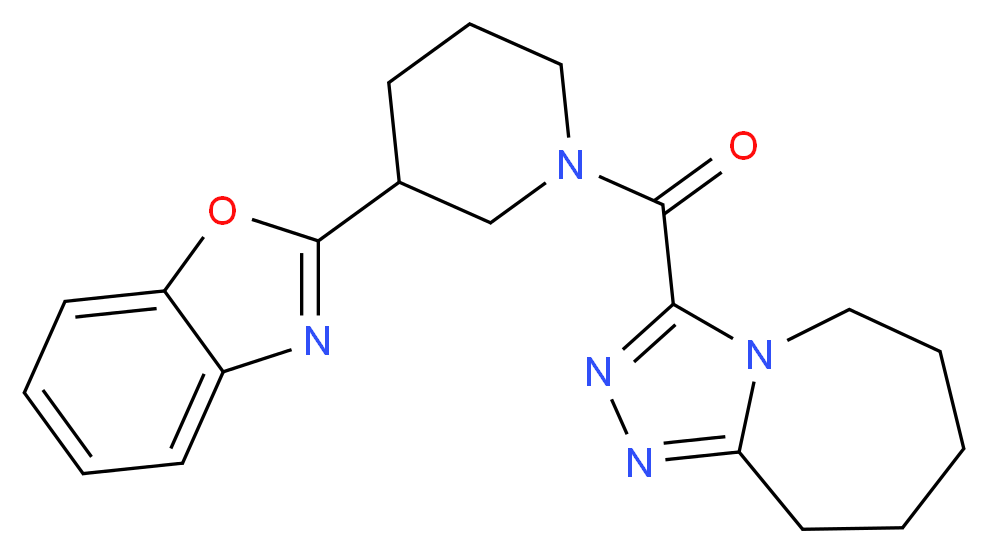 3-{[3-(1,3-benzoxazol-2-yl)piperidin-1-yl]carbonyl}-6,7,8,9-tetrahydro-5H-[1,2,4]triazolo[4,3-a]azepine_Molecular_structure_CAS_)