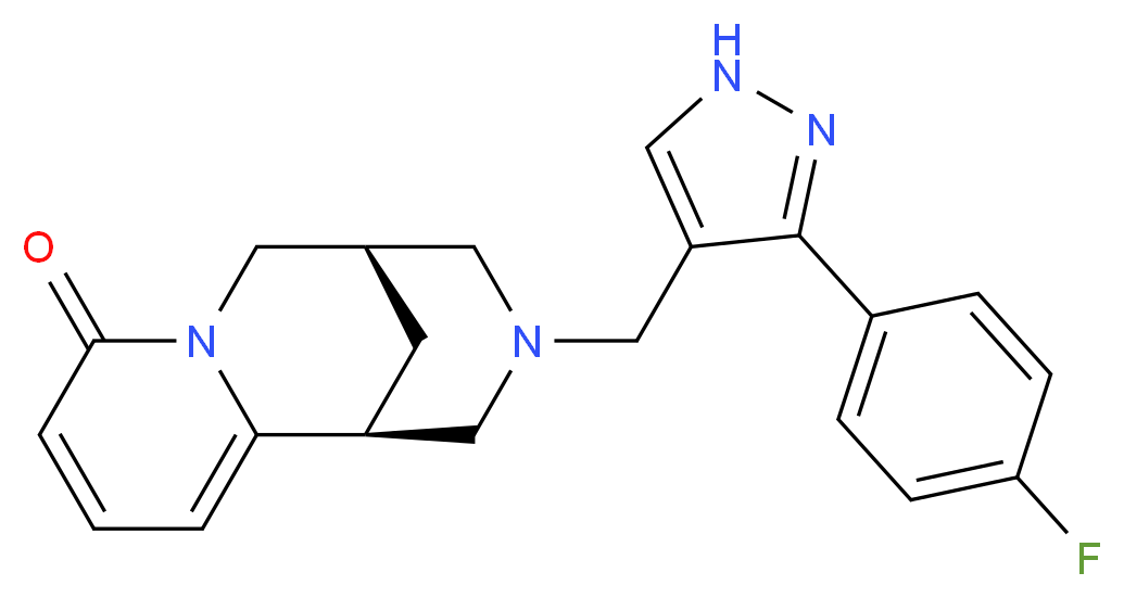 (1S,5R)-3-{[3-(4-fluorophenyl)-1H-pyrazol-4-yl]methyl}-1,2,3,4,5,6-hexahydro-8H-1,5-methanopyrido[1,2-a][1,5]diazocin-8-one_Molecular_structure_CAS_)