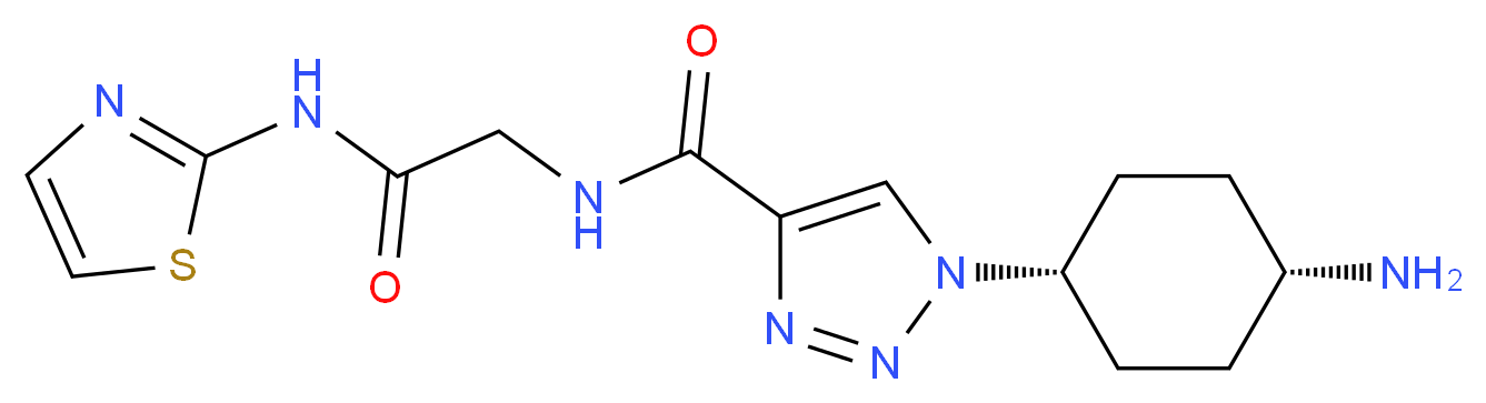 1-(cis-4-aminocyclohexyl)-N-[2-oxo-2-(1,3-thiazol-2-ylamino)ethyl]-1H-1,2,3-triazole-4-carboxamide (non-preferred name)_Molecular_structure_CAS_)