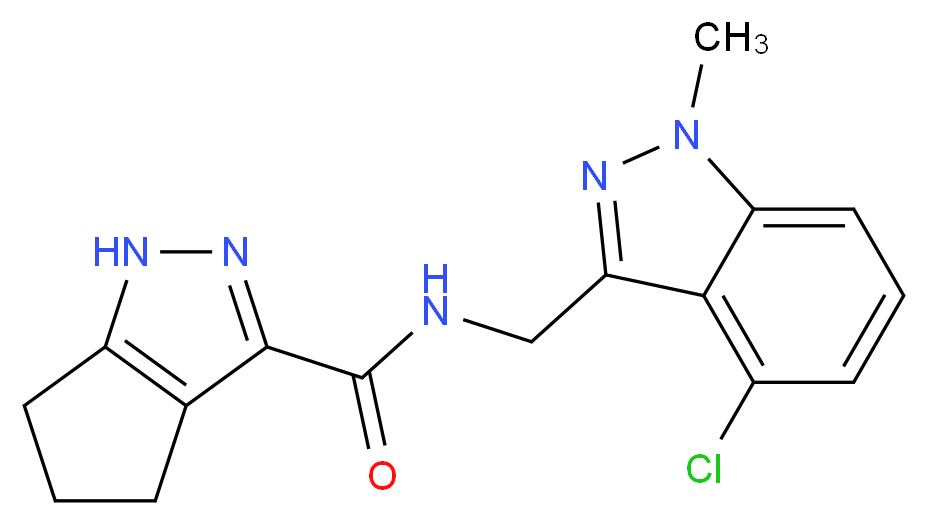N-[(4-chloro-1-methyl-1H-indazol-3-yl)methyl]-1,4,5,6-tetrahydrocyclopenta[c]pyrazole-3-carboxamide_Molecular_structure_CAS_)