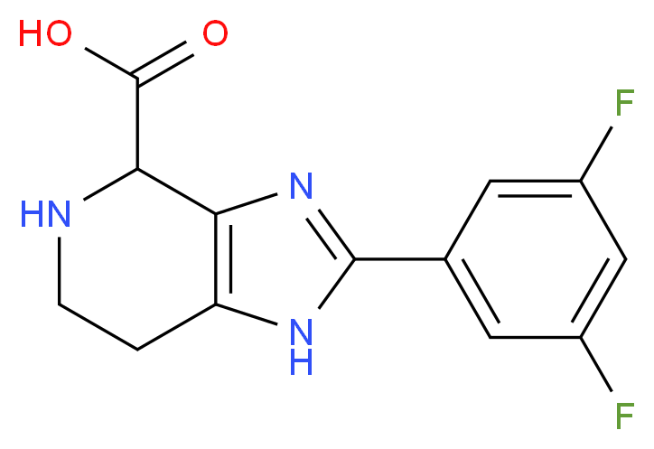 2-(3,5-difluorophenyl)-4,5,6,7-tetrahydro-1H-imidazo[4,5-c]pyridine-4-carboxylic acid_Molecular_structure_CAS_)