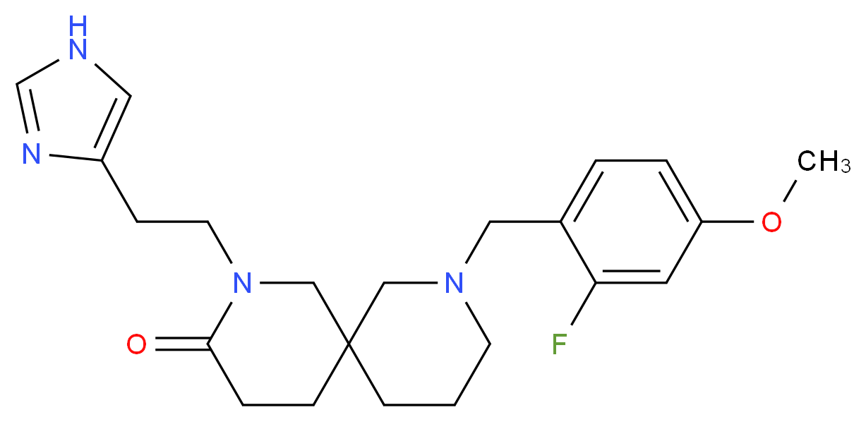 8-(2-fluoro-4-methoxybenzyl)-2-[2-(1H-imidazol-4-yl)ethyl]-2,8-diazaspiro[5.5]undecan-3-one_Molecular_structure_CAS_)