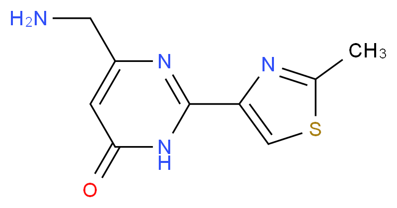 6-(aminomethyl)-2-(2-methyl-1,3-thiazol-4-yl)pyrimidin-4(3H)-one_Molecular_structure_CAS_)