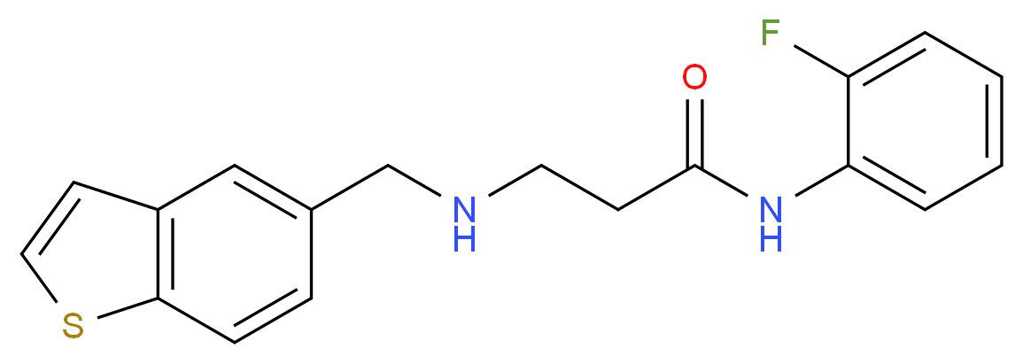 3-[(1-benzothien-5-ylmethyl)amino]-N-(2-fluorophenyl)propanamide_Molecular_structure_CAS_)