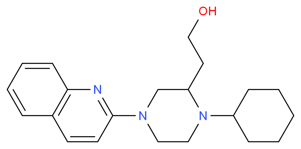 2-[1-cyclohexyl-4-(2-quinolinyl)-2-piperazinyl]ethanol_Molecular_structure_CAS_)